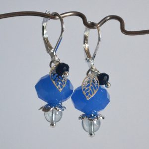 BO perles de verre. Bleu