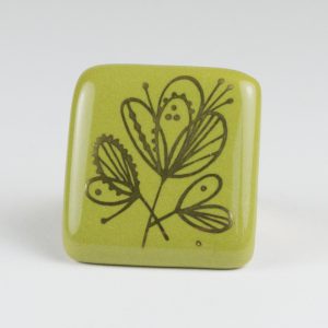 Bague faïence carrée, Suzy