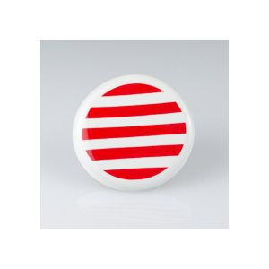 Bague faïence ronde Marinière Rouge GM