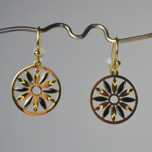 Boucles d’oreilles acier – doré & noir
