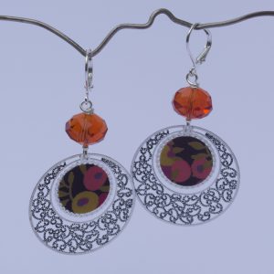 Boucles rosace Wiltshire prune