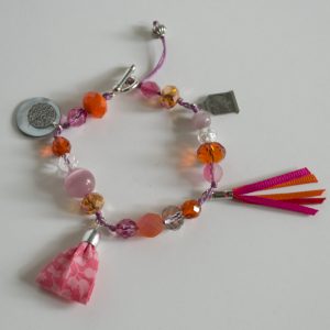 Bracelet perles Glenjade corail