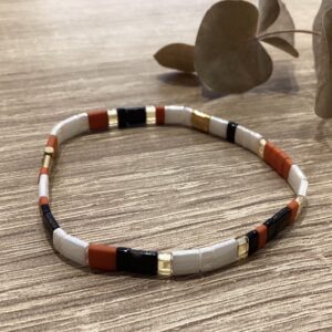 Bracelet perles du Japon – brique