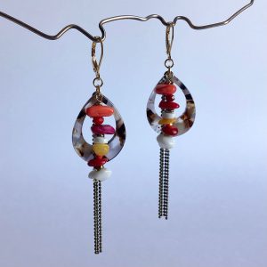 Boucles Alice / rose, rouge, orange