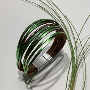 Manchette cuir / Vert