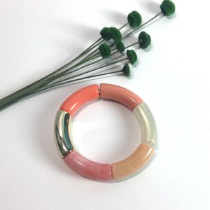 Bracelet acétate - corail