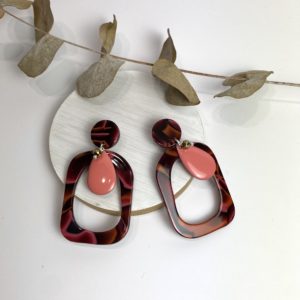 Boucles acétates - Bordeaux