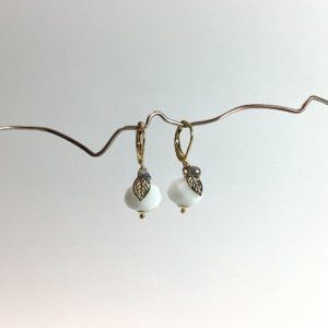 BO perles de verre - blanches