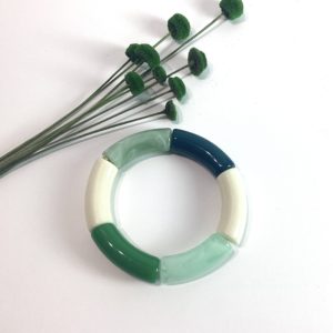 Bracelet acétate - menthe