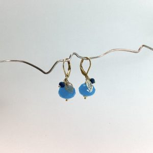 BO perles de verre - bleues
