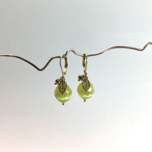 BO perles de verre - jaunes