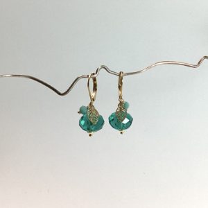 BO perles de verre - vert émeraude